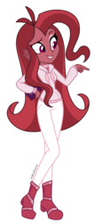 Size: 1024x2412 | Tagged: dead source, safe, artist:wubcakeva, oc, oc only, oc:mezma, human, equestria girls, g4, boots, clothes, disguise, disguised siren, equestria girls-ified, female, hoodie, pants, shoes, simple background, smiling, solo, transparent background
