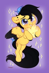 Size: 1500x2200 | Tagged: safe, artist:vensual99, oc, oc only, pegasus, pony, rcf community, body freckles, freckles, pegasus oc, solo, sparkles, stars