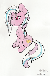 Size: 1587x2400 | Tagged: safe, artist:awesometheweirdo, oc, oc:papyra maroon, pony, female, filly, soft color, watercolor painting