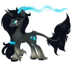 Size: 2376x2000 | Tagged: safe, artist:crystal-tranquility, oc, oc only, oc:midnight aurora, pony, unicorn, female, high res, horns, mare, simple background, solo, transparent background