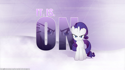 Size: 1366x768 | Tagged: safe, artist:saturdaymorningproj, rarity, pony, unicorn, g4, abstract background, angry, female, it is on, looking at you, mare, scowl, solo