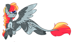 Size: 3148x1821 | Tagged: safe, artist:crazysketch101, oc, oc only, oc:crazy looncrest, pegasus, pony, leonine tail, redesign, simple background, solo, tail, transparent background