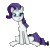 Size: 500x500 | Tagged: safe, artist:whateverbender, part of a set, rarity, pony, unicorn, g4, animated, blinking, cute, female, gif, mare, raribetes, simple background, sitting, smiling, solo, transparent background
