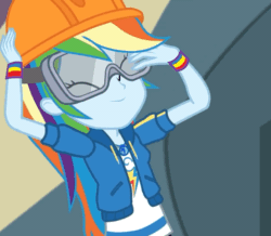 Size: 759x663 | Tagged: safe, screencap, rainbow dash, constructive criticism, equestria girls, equestria girls series, g4, animated, choose your own ending (season 1), constructive criticism: rainbow dash, cropped, cute, dashabetes, female, geode of super speed, gif, magical geodes, smiling, solo