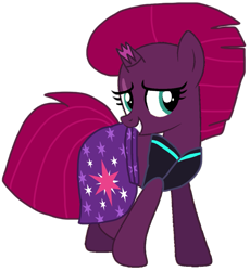 Size: 963x1046 | Tagged: safe, artist:徐詩珮, fizzlepop berrytwist, tempest shadow, pony, unicorn, series:sprglitemplight diary, series:sprglitemplight life jacket days, series:springshadowdrops diary, series:springshadowdrops life jacket days, g4, base used, broken horn, clothes, cute, horn, simple background, swimsuit, tempestbetes, transparent background