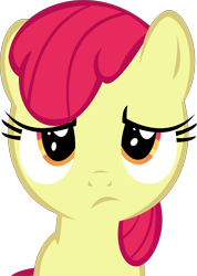 Size: 7661x10759 | Tagged: safe, artist:cyanlightning, edit, editor:slayerbvc, vector edit, apple bloom, earth pony, pony, g4, .svg available, absurd resolution, accessory-less edit, female, filly, looking at you, missing accessory, simple background, solo, transparent background, vector