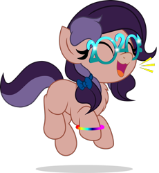 Size: 800x870 | Tagged: safe, artist:jhayarr23, oc, oc only, oc:lavender adagio, earth pony, pony, 2020 glasses, cute, female, filly, glasses, happy, show accurate, simple background, solo, transparent background