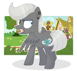 Size: 1482x1364 | Tagged: safe, artist:rerorir, oc, oc only, pegasus, pony, base used, male, solo, stallion, windmill