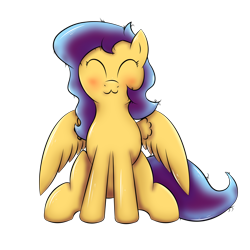Size: 3840x3840 | Tagged: safe, artist:quicktimepony, oc, oc only, oc:soloist song, pegasus, pony, 2020 community collab, derpibooru community collaboration, blushing, eyes closed, female, high res, mane, simple background, solo, tail, transparent background, wings