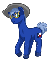 Size: 1600x2000 | Tagged: safe, artist:texasuberalles, derpibooru exclusive, oc, oc only, earth pony, pony, 2020 community collab, derpibooru community collaboration, colored hooves, cowboy hat, glasses, hat, looking at you, male, scar, simple background, solo, stallion, transparent background, unshorn fetlocks