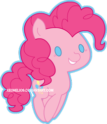Size: 315x364 | Tagged: safe, artist:xeohelios, pinkie pie, earth pony, pony, g4, beady eyes, chibi, cute, diapinkes, female, mare, simple background, smiling, solo, transparent background