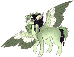 Size: 2794x2175 | Tagged: safe, artist:sleepy-nova, oc, oc only, oc:dandelion, pegasus, pony, colored wings, high res, magical lesbian spawn, male, multicolored wings, offspring, parent:songbird serenade, parent:tree hugger, parents:songhugger, simple background, solo, stallion, transparent background, wings