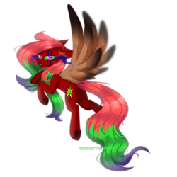 Size: 1280x1280 | Tagged: safe, artist:redheartponiesfan, oc, oc only, oc:jokey, pegasus, pony, female, mare, pegasus oc, simple background, solo, sombra eyes, transparent background, wings