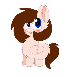 Size: 1378x1378 | Tagged: safe, oc, oc only, pegasus, pony, blushing, cute, fluffy, simple background, solo, tongue out, transparent background