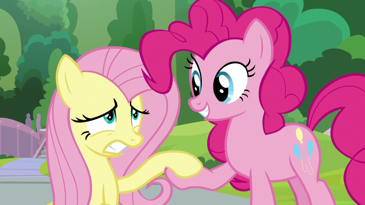 Safe Screencap Fluttershy Pinkie Pie Greaaat G