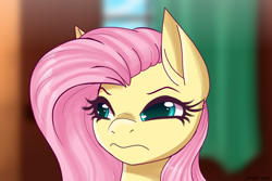 Size: 2100x1400 | Tagged: safe, artist:celes-969, fluttershy, pegasus, pony, g4, disgusted, female, solo