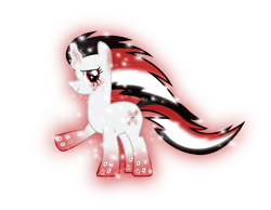 Size: 896x696 | Tagged: safe, artist:php178, oc, oc only, oc:blackjack, pony, unicorn, fallout equestria, fallout equestria: project horizons, .svg available, confident, flowing mane, flowing tail, glowing mane, glowing tail, gradient hooves, gradient horn, gradient mane, gradient tail, happy, horn, rainbow power, rainbow power-ified, raised hoof, simple background, smiling, solo, svg, transparent background, unicorn oc, vector