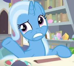 Size: 814x724 | Tagged: safe, screencap, trixie, pony, a horse shoe-in, g4, cropped, female, solo, starlight's office