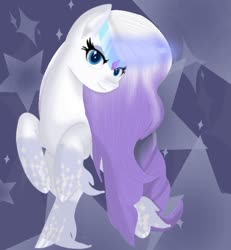 Size: 671x727 | Tagged: safe, artist:letsmakeanoc, rarity, pony, g4, accessory, female, g5 concept leak style, g5 concept leaks, gradient mane, jewelry, mare, rarity (g5 concept leak), redesign, solo, tiara