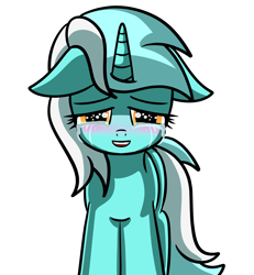 Size: 2164x2342 | Tagged: safe, alternate version, artist:undisputed, lyra heartstrings, pony, unicorn, g4, crying, female, high res, mare, simple background, smiling, solo, tears of joy, white background