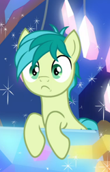 Size: 494x769 | Tagged: safe, screencap, sandbar, earth pony, pony, g4, uprooted, cropped, male, solo, surprised, teenager, wide eyes