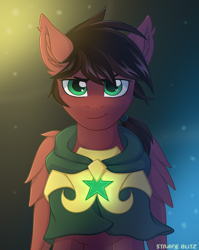 Size: 1804x2261 | Tagged: safe, artist:strafe blitz, oc, oc only, pegasus, pony, armor, gradient background, looking at you, solo