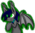 Size: 2319x2189 | Tagged: safe, artist:askhypnoswirl, oc, oc only, oc:waterpony, bat pony, pony, bandana, fangs, high res, simple background, smiling, sneaking, solo, transparent background
