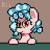 Size: 288x288 | Tagged: safe, artist:bitassembly, cozy glow, pegasus, pony, g4, the ending of the end, animated, cozybuse, dab, female, filly, gif, non-looping gif, petrification, pixel art, simple background, solo, statue