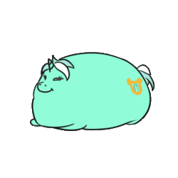 Size: 600x600 | Tagged: safe, artist:jargon scott, edit, lyra heartstrings, pony, unicorn, g4, animated, blob, fat, female, gif, lidded eyes, looking at you, mare, rotating, shitposting, simple background, smiling, smirk, smug, solo, speen, spinning, transparent background