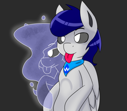 Size: 4000x3500 | Tagged: safe, artist:askhypnoswirl, oc, oc only, oc:waterpony, ghost, ghost pony, pegasus, pony, bandana, possessed, possession, tongue out