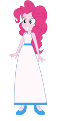 Size: 1024x2110 | Tagged: safe, artist:cartoonmasterv3, pinkie pie, equestria girls, g4, beautiful, female, long dress, simple background, solo, transparent background, vector