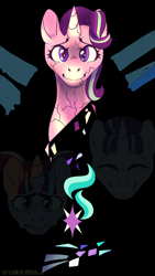 Size: 2160x3840 | Tagged: safe, artist:roe-re-oodles, starlight glimmer, pony, unicorn, g4, age progression, crying, cutie mark, female, filly, filly starlight glimmer, grin, high res, s5 starlight, smiling, solo, younger
