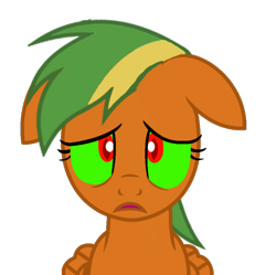 Size: 1006x1001 | Tagged: safe, artist:ponyrailartist, oc, oc:naviga, corrupted, show accurate, sombra eyes