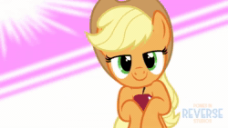 Size: 1920x1080 | Tagged: safe, artist:reverse studios, applejack, earth pony, pony, g4, animated, apple, cute, female, food, happy, hat, jackabetes, mare, music, open mouth, solo, sound, webm