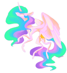 Size: 1100x1200 | Tagged: safe, artist:creeate97, princess celestia, alicorn, pony, g4, eyes closed, female, floppy ears, flying, mare, simple background, solo, transparent background
