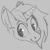 Size: 1215x1207 | Tagged: safe, artist:slimeprnicess, oc, oc only, oc:omega(phosphorshy), pony, unicorn, black and white, bust, gray background, grayscale, male, monochrome, request, signature, simple background, solo, stallion