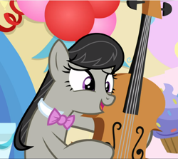 Size: 1054x940 | Tagged: safe, screencap, octavia melody, pony, a horse shoe-in, cello, cropped, female, musical instrument, open mouth, solo