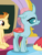 Size: 598x780 | Tagged: safe, screencap, golden crust, ocellus, a horse shoe-in, g4, cropped, cute, diaocelles, female, lidded eyes, smiling, solo focus