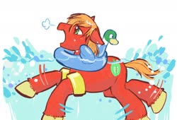 Size: 2048x1396 | Tagged: safe, artist:5mmumm5, big macintosh, earth pony, pony, g4, male, solo, stallion, swimming