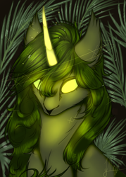 Size: 1000x1400 | Tagged: safe, artist:milkywoods, oc, oc only, pony, unicorn, glowing eyes, glowing horn, horn, solo