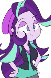 Size: 551x837 | Tagged: safe, artist:treble clefé, starlight glimmer, equestria girls, equestria girls specials, g4, my little pony equestria girls: mirror magic, female, hand on hip, hat, simple background, solo, transparent background