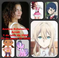Size: 715x710 | Tagged: safe, diamond tiara, g4, andrea arruti, irl, latin american, photo, rest in peace, voice actor