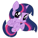 Size: 150x150 | Tagged: safe, artist:sunshineshiny, twilight sparkle, alicorn, pony, g4, :p, animated, chibi, cute, female, gif, gif for breezies, heart eyes, looking at you, mare, one eye closed, picture for breezies, solo, tongue out, twiabetes, twilight sparkle (alicorn), wingding eyes, wink