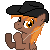 Size: 50x50 | Tagged: safe, artist:pegasski, oc, oc only, oc:calamity, pegasus, pony, fallout equestria, g4, animated, base used, clapping, clapping ponies, cowboy hat, dashite, fanfic, fanfic art, gif, hat, hooves, male, picture for breezies, pixel art, simple background, small, stallion, transparent background