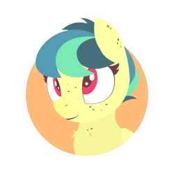 Size: 4000x4000 | Tagged: safe, artist:nodepoint, derpibooru exclusive, oc, oc only, oc:apogee, pegasus, pony, absurd resolution, chest fluff, female, filly, lineless, mare, simple background, solo, vector, wide eyes