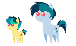 Size: 1024x615 | Tagged: safe, artist:archooves, oc, oc:apogee, oc:delta vee, pegasus, pony, duo, female, filly, mother and child, mother and daughter, pointy ponies, simple background, transparent background, vector