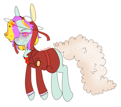 Size: 2107x1873 | Tagged: safe, artist:octogreed, oc, oc only, earth pony, pony, aviator goggles, aviator hat, clothes, hat, jacket, simple background, solo, transparent background