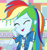 Size: 1018x1077 | Tagged: safe, screencap, rainbow dash, dashing through the mall, equestria girls, equestria girls series, g4, holidays unwrapped, spoiler:eqg series (season 2), canterlot mall, cropped, cute, dashabetes, eyes closed, female, geode of super speed, laughing, magical geodes, solo