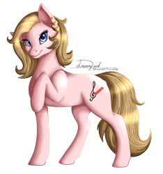 Size: 2369x2532 | Tagged: safe, artist:dreamyartcosplay, oc, oc only, earth pony, pony, ear piercing, earring, earth pony oc, female, high res, jewelry, mare, piercing, raised hoof, signature, simple background, solo, transparent background