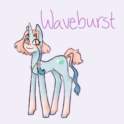 Size: 1280x1280 | Tagged: safe, artist:pastelspeaches, oc, oc only, pony, unicorn, eye clipping through hair, jewelry, necklace, simple background, solo